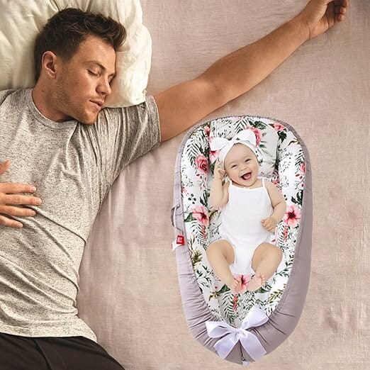 Berceau Bébé - NidPortableBébé™ - Fleurs - Bonne Nuit Bébé
