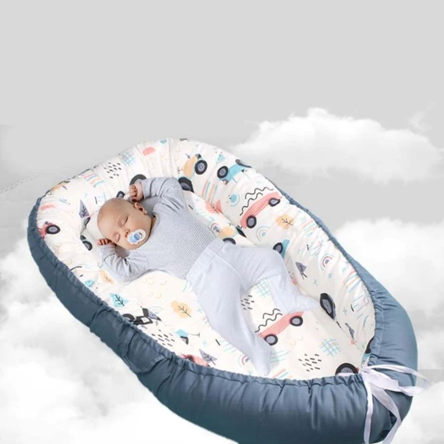 Berceau Bébé - NidPortableBébé™ - Voiture Bleue - Bonne Nuit Bébé