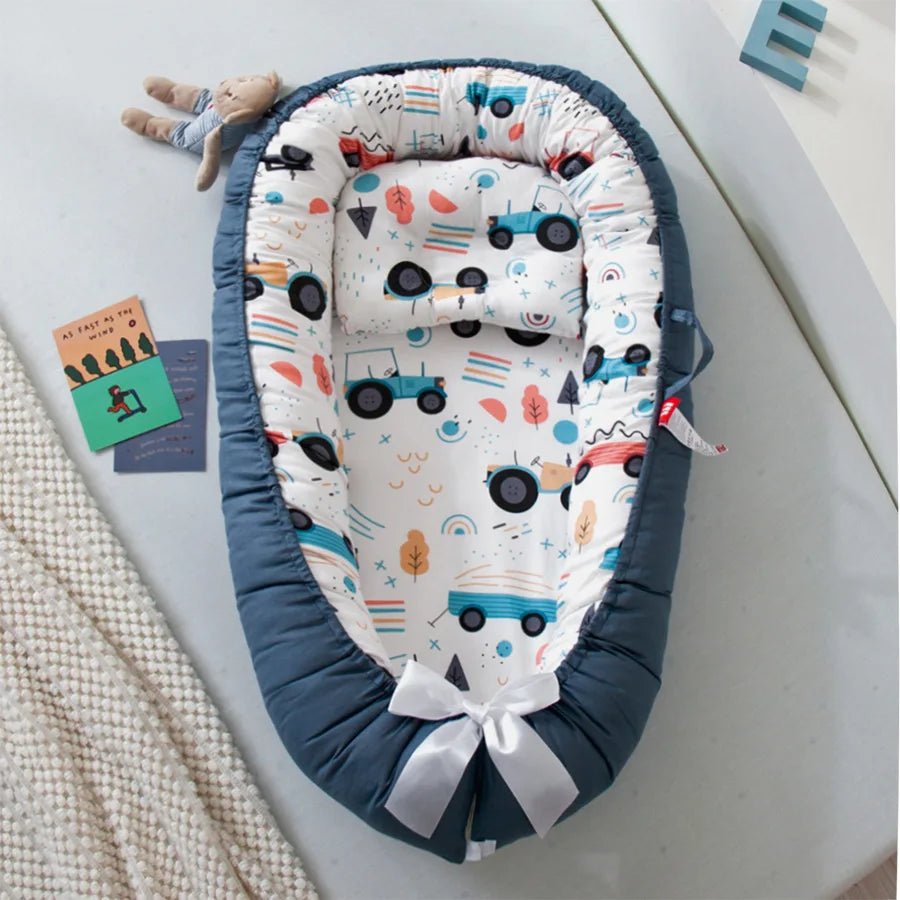 Berceau Bébé - NidPortableBébé™ - Voiture Bleue - Bonne Nuit Bébé