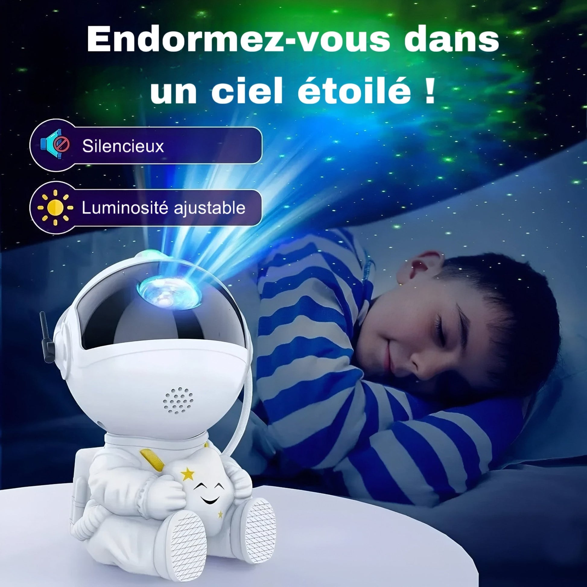 Projecteur Galaxie - AstronomSpace™ - Astronaute - Bonne Nuit Bébé