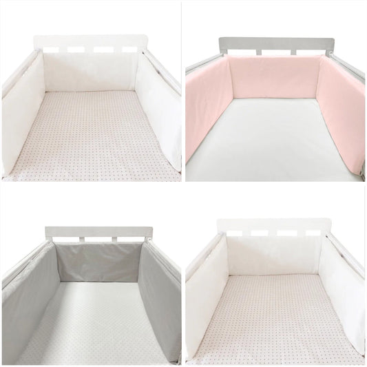 Tour de lit pare - chocs - BabyProtection™ - Couleurs unies - Bonne Nuit Bébé